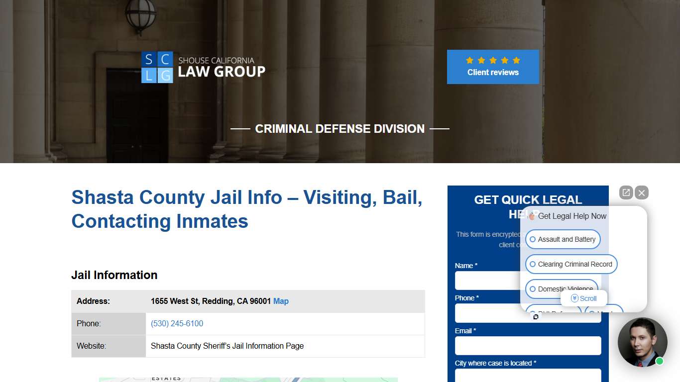 Shasta County Jail Info – Visiting, Bail, Contacting Inmates